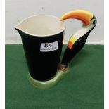Guinness Water Jug, English “Carlton Ware”, Handpainted, with toucan handle “My Goodness – My
