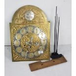 Grandfather Clock Face Dial (large Arabic Numerals), “Tempus Fugit”, 18.5”h x 13”w (no pendulum or