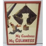 “Guinness Print”, 74cm x 49cm in terracotta colour frame