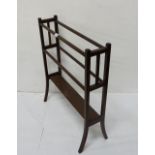 Mahogany 2 Tier Towel Rail, 28"w x 34"h, inlaid sides