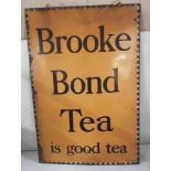 "Brooke Bond Tea is good tea" large original enamel advertising sign, 40"w x 60"h