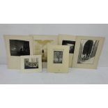 7 x 1960’s black and white exhibition photographs, mounted – people and landscapes