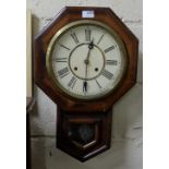 American Waterbury Wall Clock with key