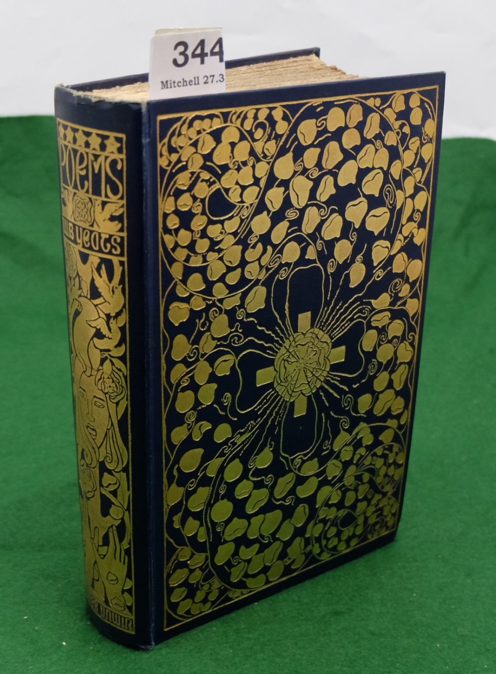 BOOK - WB Yeats, Poems, 1912, pristine Althea Gyles gilt cloth, rare in unblemished condition