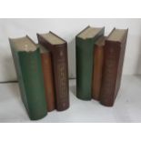 A Pair of “Book End” Side Tables, painted in various colours, 21”h x 12”w