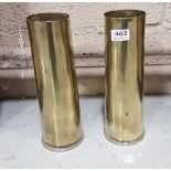 Pair of WW1 brass Shell Cases, 12" high