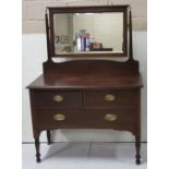 A dressing table with swivel mirror back and 4 drawers, 42”w