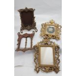 Two pairs of brass Photo Frames, both ornately detailed