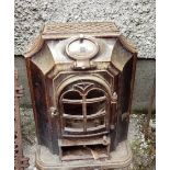 Old Ceramic Wood Burning Stove (brown)