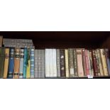 Shelf of Folio Books, most in slip cases, J R Tolkien, Anthony Trollope etc