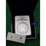 One x Isle of Man 1990 5oz Silver Penny Black Coin NGC Gem Proof (1)