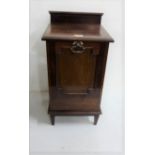 Mahogany Cased Coal Box, on tapered legs, 65cm h x 35cm w