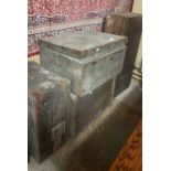 4 x World War Military Trunks, 2 stamped Capt Kemis of Ballinacor House and Moyaliffe House (Royal