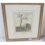 Watercolour - German School, c.1820, with written note verso “Bonhams”, "Horses and Cows in