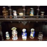 Group of Toby and Character Jugs, various sizes (shelf, approx. 14)