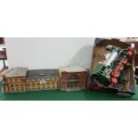 Model of German Train Station (plastic), 1 x modern model train etc