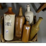 4 x Stoneware Bottles (brown etc) & 1 x Easyfyl Foot Warmer (5)