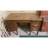 1950’s office desk with 3 drawers on either side