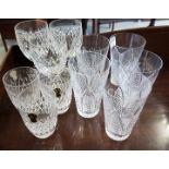 Waterford cut Crystal – set of 3 Wine Glasses, set of 5 Tumblers, set of 3 Whisky Glasses (11)