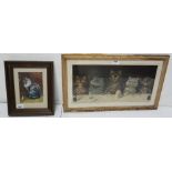 3 Louis Wain Comical Cat, “The Batchelor’s Party”, Cat in Basket & Cat with Bird (3)