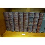 Books - Set of 7 Volumes of leather bound Punch from 1851 - 1875 (not inclusive), pub'd London