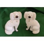 Pair of Staffordshire Figures of Poodles, 6”h