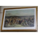 Large Framed Lithograph “The Golfers” – “A Grand Match Played Over St. Andrews Links 1841”, with a