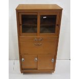 Beech Dentist/Collectors Cabinet, 58cm w x 109cm h
