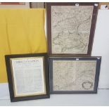 Gueret “Proclamation sur la loi relative a l'Emprint d'Angleterre” (6-1-1798?), Framed, 27x22 (frame