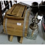 Wooden Table Top Butter Churn and glass table Top Churn (2)