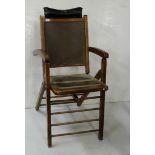 Antique folding oak Examination Chair with head rest