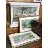 3 x Limited Edition Prints – all framed and signed by the artist Terry Harrison, “Summer