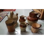 Quantity of various Harvest Jugs & Mugs (4 Jugs, 2 Mugs)