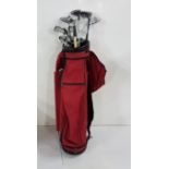 Golf Bag with Clubs including 2 x Donnay - One Iron and Three Iron (never used) and Golf Ball