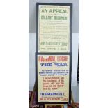 An Appeal to Gallant Irishmen! (recruitment poster for World War I), Framed, 32x22 (frame size) &