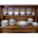 Wedgewood Etruria 'Rhodes' pattern dinner service including: 9 graduated meat dishes, 3 graduated