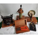 Philip Harris Morse Key and a Battery Coil etc