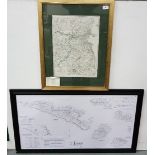 Edmund Weller - The Environs of Dublin (c. 1870), Original map, Framed, 25x19 (frame size) & Tim