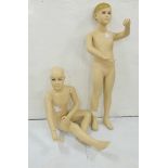 2 x Shop mannequins – children (one seated)