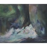 Carmel O'Kelly - Sea Cave, Oil on canvas, Signed, lower right, Framed, 25x32 (frame size)