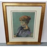 Michael Anthony Little - Portrait of a girl, Mixed media,Signed, lower right, Framed, 30x26 (frame