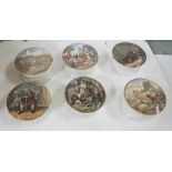 6 Pickle Pot Lids with bases, “Dr Johnson”, Sandringham, No. 315 Cattle & Ruins, “The