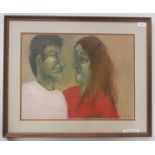 Two x Tony Coady - Traveller Couple (Winner Oireachtas Prize), Unsigned, Framed, 20x25 (frame size)