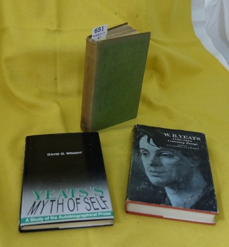 W.B. Yeats, Later poems, 1922, 1st edition, with two other Yeats works (3)