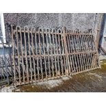 Forge Made Iron Farm Entrance Gates, Flat Bars, with domed top rails, 10ft 3” w x 5ft 6” high
