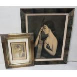 Lady at Window, Original photograph, Gilt Frame, 22x18 (frame size) & Flamenco Dancer, Print on