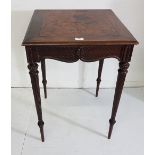 Early 20th C Indonesian hardwood Occasional Table, the top featuring 4 dancers with fans on 4 turned