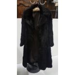 Lady’s ¾ Length Fur Coat, size 12 approx