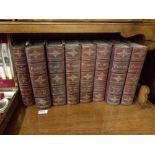 Books - Set of 7 Volumes of leather-bound Punch from 1851 - 1875 (not inclusive), pub'd London