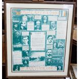 1916 Easter (1991), Printed poster, Framed, 28x25 (frame size) & Eleven Galway Martyrs, composit
